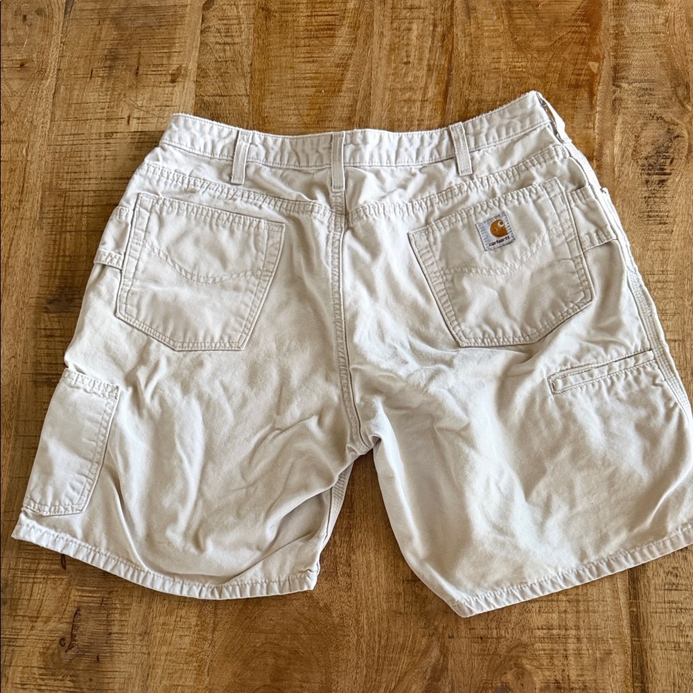 Carhartt Men's Cream Jean Shorts - Picture 2 of 4